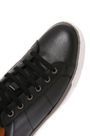 Erkek Siyah Bağcıklı Deri Sneaker | Derimod Erkek Siyah Bağcıklı Deri Sneaker | Derimod