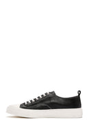 Erkek Siyah Bağcıklı Deri Sneaker | Derimod Erkek Siyah Bağcıklı Deri Sneaker | Derimod