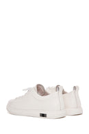 Men's White Lace-up Leather Sneaker | Derimod Men's White Lace-up Leather Sneaker | Derimod