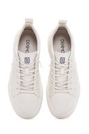 Men's White Lace-up Leather Sneaker | Derimod Men's White Lace-up Leather Sneaker | Derimod