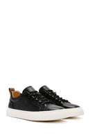 Men's Black Lace-up Leather Sneaker | Derimod Men's Black Lace-up Leather Sneaker | Derimod