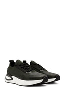 Derimod Zero Men's Green Laced Thick Soled Fabric Sneaker | Derimod Derimod Zero Men's Green Laced Thick Soled Fabric Sneaker | Derimod