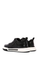 Erkek Siyah Bağcıklı Kalın Tabanlı Deri Sneaker | Derimod Erkek Siyah Bağcıklı Kalın Tabanlı Deri Sneaker | Derimod