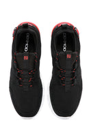 Men's Black Lace-up Thick-Sole Leather Sneaker | Derimod Men's Black Lace-up Thick-Sole Leather Sneaker | Derimod