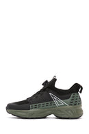 Men's Khaki Lacing Mechanism Thick Sole Leather Sneaker | Derimod Men's Khaki Lacing Mechanism Thick Sole Leather Sneaker | Derimod