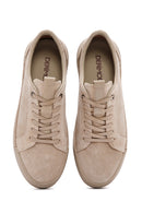 Erkek Bej Bağcıklı Deri Sneaker | Derimod Erkek Bej Bağcıklı Deri Sneaker | Derimod