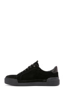 Erkek Siyah Bağcıklı Deri Sneaker | Derimod Erkek Siyah Bağcıklı Deri Sneaker | Derimod