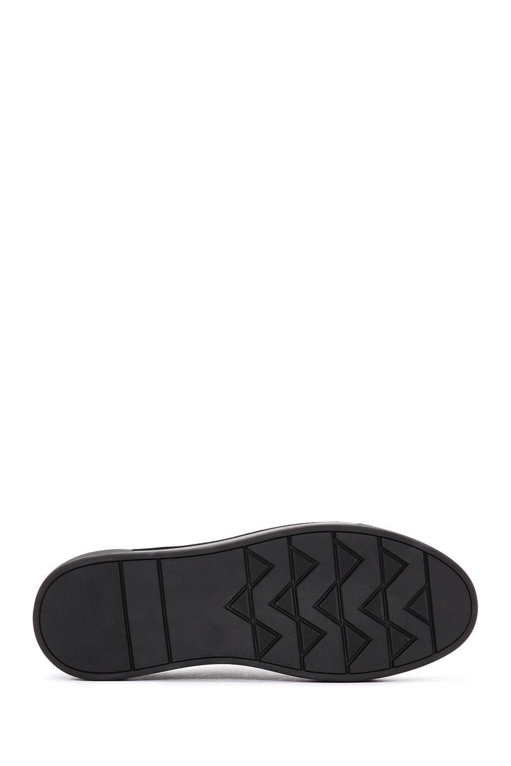 Erkek Siyah Bağcıklı Deri Sneaker