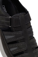 Erkek Siyah Nubuk Deri Casual Ayakkabı | Derimod Erkek Siyah Nubuk Deri Casual Ayakkabı | Derimod