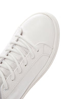 Women's White Lace-Up Chunky Heel Sneaker | Derimod Women's White Lace-Up Chunky Heel Sneaker | Derimod