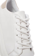 Women's White Lace-Up Chunky Heel Sneaker | Derimod Women's White Lace-Up Chunky Heel Sneaker | Derimod