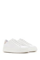 Women's White Lace-Up Chunky Heel Sneaker | Derimod Women's White Lace-Up Chunky Heel Sneaker | Derimod