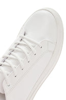 Women's White Lace-Up Chunky Heel Sneaker | Derimod Women's White Lace-Up Chunky Heel Sneaker | Derimod