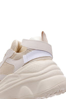 Kadın Bej Kalın Tabanlı Sneaker | Derimod Kadın Bej Kalın Tabanlı Sneaker | Derimod