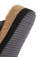 Women's Black Thick Sole Double Buckle Comfort Slippers | Derimod Women's Black Thick Sole Double Buckle Comfort Slippers | Derimod