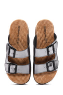 Kadın Gümüş Tokalı Comfort Terlik | Derimod Kadın Gümüş Tokalı Comfort Terlik | Derimod