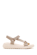 Women's Gold Ankle Strap Comfort Sandals | Derimod Women's Gold Ankle Strap Comfort Sandals | Derimod