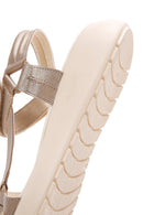 Women's Gold Ankle Strap Comfort Sandals | Derimod Women's Gold Ankle Strap Comfort Sandals | Derimod