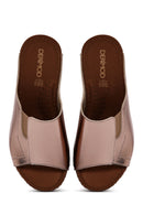 Women's Bronze Thick Soled Comfort Slippers | Derimod Women's Bronze Thick Soled Comfort Slippers | Derimod