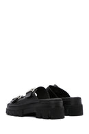 Women's Black Thick Soled Comfort Slippers | Derimod Women's Black Thick Soled Comfort Slippers | Derimod