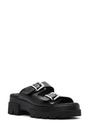 Women's Black Thick Soled Comfort Slippers | Derimod Women's Black Thick Soled Comfort Slippers | Derimod