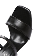 Women's Black Metallic Thin Heeled Slippers | Derimod Women's Black Metallic Thin Heeled Slippers | Derimod