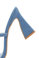 Kadın Mavi İnce Topuklu Terlik | Derimod Kadın Mavi İnce Topuklu Terlik | Derimod