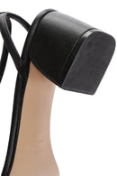 Women's Black Ankle Strap Thick Heeled Sandals | Derimod Women's Black Ankle Strap Thick Heeled Sandals | Derimod