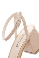 Women's Mink Ankle Strap Thick Heeled Sandals | Derimod Women's Mink Ankle Strap Thick Heeled Sandals | Derimod