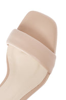 Women's Mink Ankle Strap Thick Heeled Sandals | Derimod Women's Mink Ankle Strap Thick Heeled Sandals | Derimod