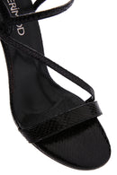 Kadın Siyah Bilekten Bantlı İnce Topuklu Sandalet | Derimod Kadın Siyah Bilekten Bantlı İnce Topuklu Sandalet | Derimod