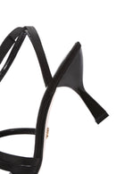 Kadın Siyah Bilekten Bantlı Topuklu Sandalet | Derimod Kadın Siyah Bilekten Bantlı Topuklu Sandalet | Derimod