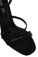 Kadın Siyah Bilekten Bantlı Topuklu Sandalet | Derimod Kadın Siyah Bilekten Bantlı Topuklu Sandalet | Derimod