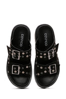 Kadın Siyah Kalın Tabanlı Terlik | Derimod Kadın Siyah Kalın Tabanlı Terlik | Derimod