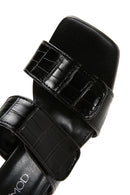 Women's Black Thin Heeled Slippers | Derimod Women's Black Thin Heeled Slippers | Derimod