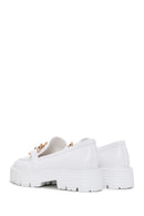 Kadın Beyaz Kalın Tabanlı Maskülen Loafer | Derimod Kadın Beyaz Kalın Tabanlı Maskülen Loafer | Derimod