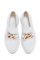 Kadın Beyaz Kalın Tabanlı Maskülen Loafer | Derimod Kadın Beyaz Kalın Tabanlı Maskülen Loafer | Derimod