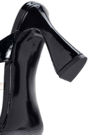 Kadın Siyah Topuklu Rugan Terlik | Derimod Kadın Siyah Topuklu Rugan Terlik | Derimod