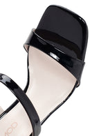 Kadın Siyah Topuklu Rugan Terlik | Derimod Kadın Siyah Topuklu Rugan Terlik | Derimod