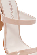 Women's Pink Heeled Patent Leather Slippers | Derimod Women's Pink Heeled Patent Leather Slippers | Derimod