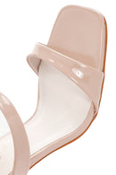 Women's Pink Heeled Patent Leather Slippers | Derimod Women's Pink Heeled Patent Leather Slippers | Derimod