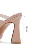 Women's Pink Heeled Patent Leather Slippers | Derimod Women's Pink Heeled Patent Leather Slippers | Derimod