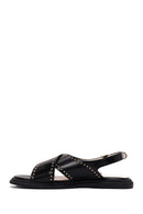 Kadın Siyah Bantlı Sandalet | Derimod Kadın Siyah Bantlı Sandalet | Derimod