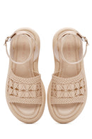 Women's Cream Ankle Strap Sandals | Derimod Women's Cream Ankle Strap Sandals | Derimod