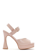 Women's Pink Ankle Strap High Heel Sandals | Derimod Women's Pink Ankle Strap High Heel Sandals | Derimod