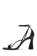 Women's Black Ankle Strap Heeled Leather Shoes | Derimod Women's Black Ankle Strap Heeled Leather Shoes | Derimod
