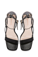 Kadın Siyah Bilekten Bantlı Topuklu Deri Ayakkabı | Derimod Kadın Siyah Bilekten Bantlı Topuklu Deri Ayakkabı | Derimod