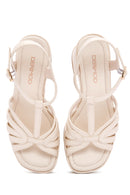 Women's White Ankle Strap Platform High Heel Sandals | Derimod Women's White Ankle Strap Platform High Heel Sandals | Derimod