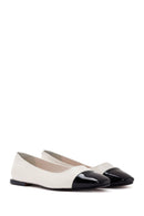 Women's Cream Ballerinas | Derimod Women's Cream Ballerinas | Derimod