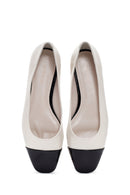 Women's Cream Ballerinas | Derimod Women's Cream Ballerinas | Derimod